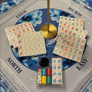 SOLD. DO NOT BUY BRAND NEW Mahjong Tiles Set with dice and carrying bag!